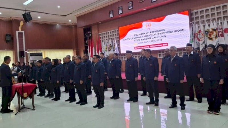KONI Bandar Lampung Resmi Dilantik, Eva Dwiana Tegaskan Kesiapan Porprov Lampung 2026