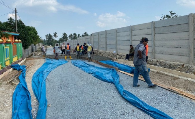 Pemda Lampung Selatan Gelontorkan Dana Peningkatan Jalan di Natar
