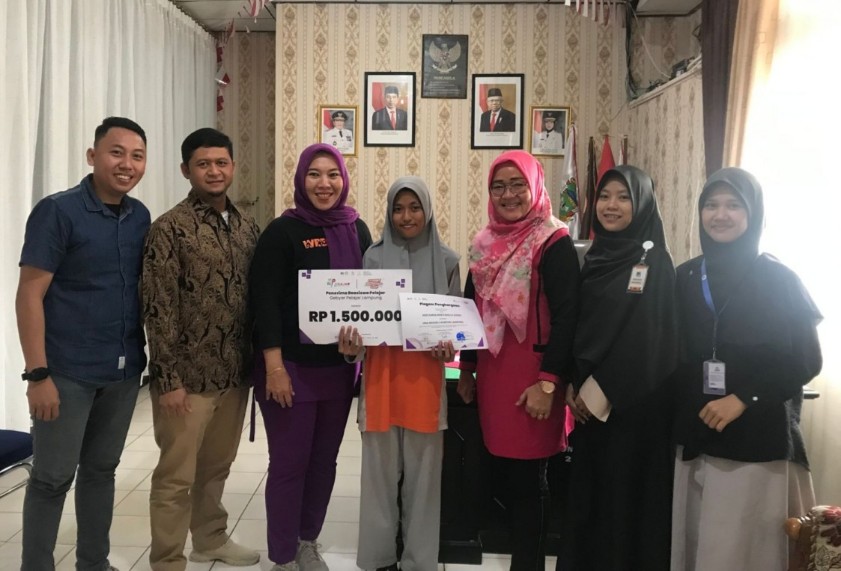 Penyerahan Beasiswa Pelajar (BELAJAR), GPL bersama Donatur Melakukan Audiensi ke SMAN 6 Bandarlampung