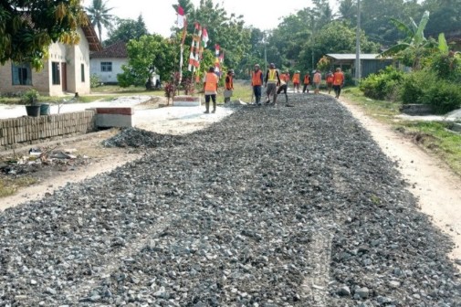 Penantian Panjang, Akhirnya Jalan Dusun Bangun Sari Dibangun Pemda Lampung Selatan