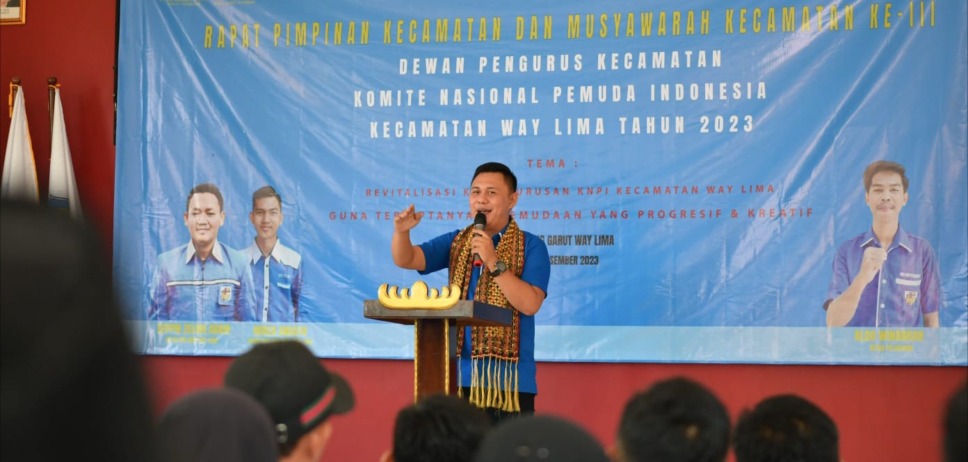 Hadiri Rapim Dan Muscam KNPI Way Lima, Agung Sampaikan Pesan Dan Harapannya