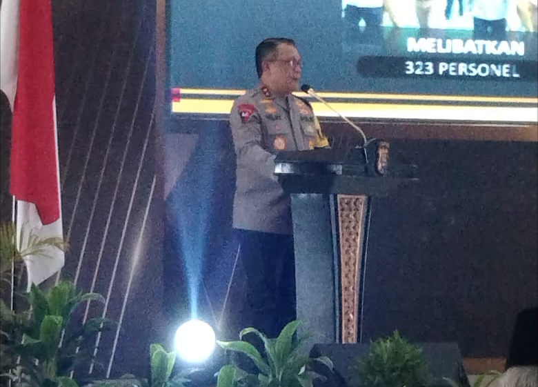 Kapolda Lampung Ajak Masyarakat Jaga Kondusifitas Kamtibmas, Dalam Kegiatan Rilis Akhir Tahun