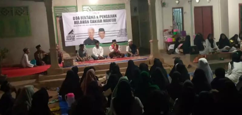 TPD Dan Relawan Ganjar Mahfud Kabupaten Waykanan Adakan Doa Bersama