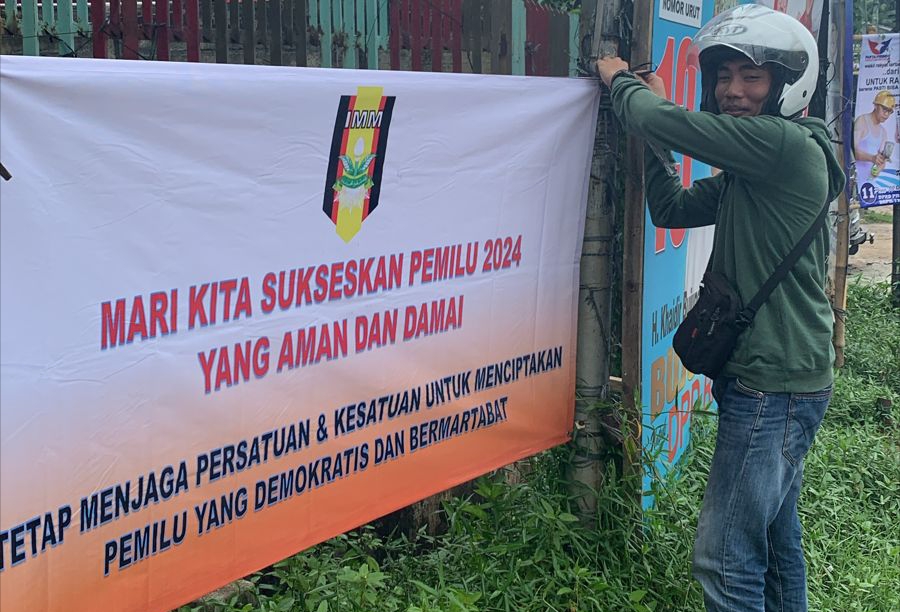 Bersama BEM Nusantara, Gabungan OKP Se-Kota Bandar Lampung Kampanyekan Pemilu Damai