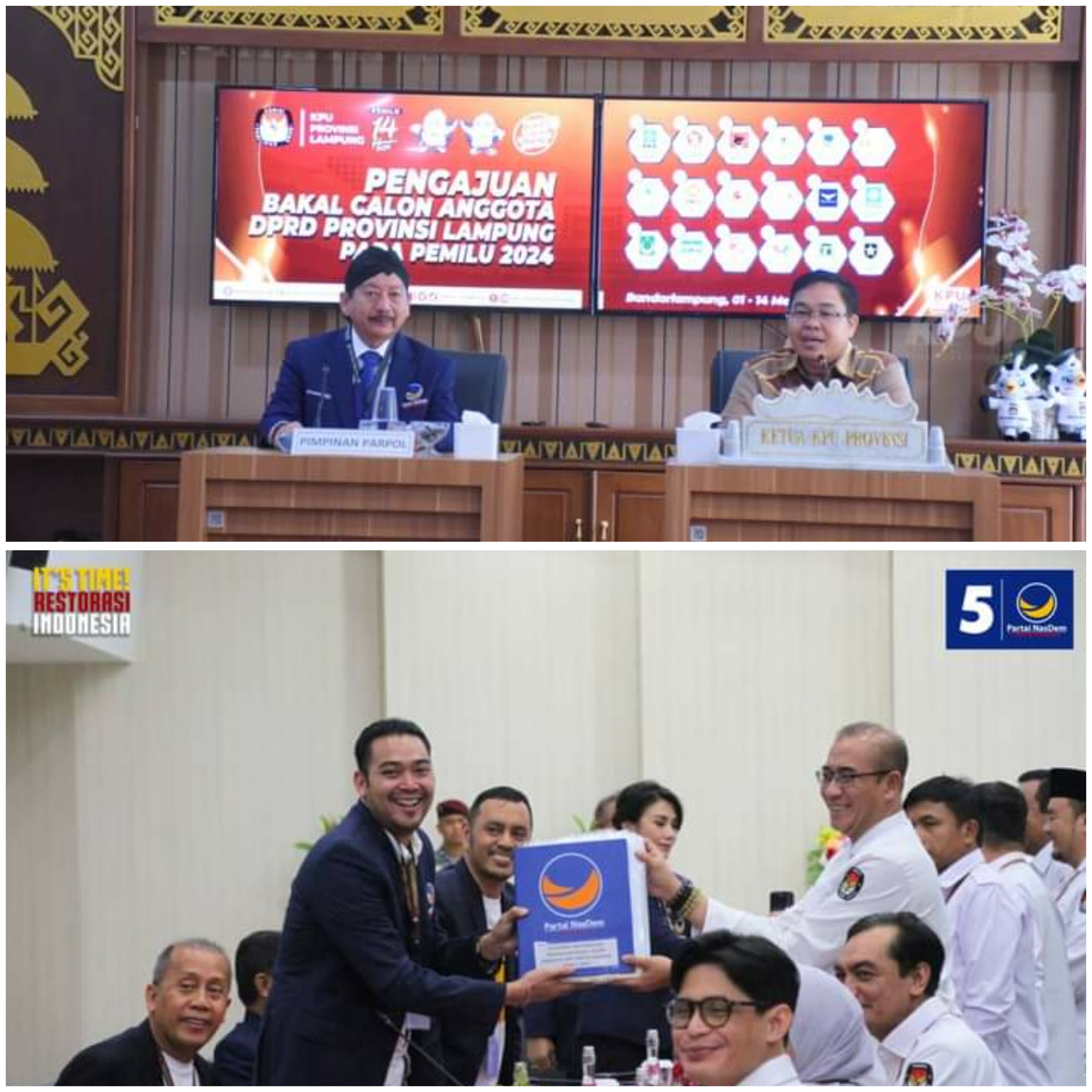 Berblangkon, Kakak Herman Kakak Fauzan Pimpin NasDem Ajukan 85 Bacaleg Provinsi, Ada Budi Ojol