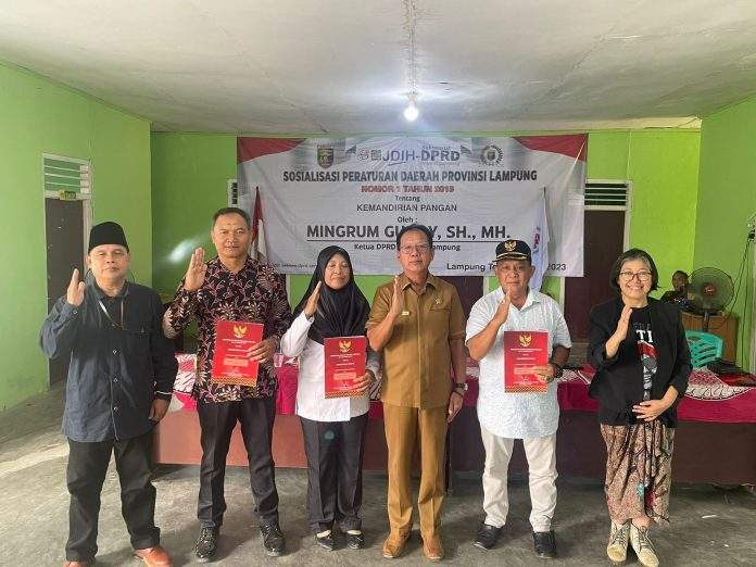 Ketua DPRD Provinsi Lampung Sosialiasai Perda Kemandirian Pangan di Lampung Tengah