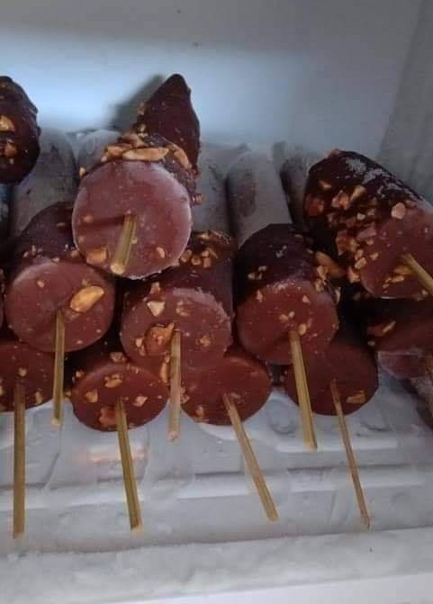 Resep Es Lilin Celup Coklat Kacang