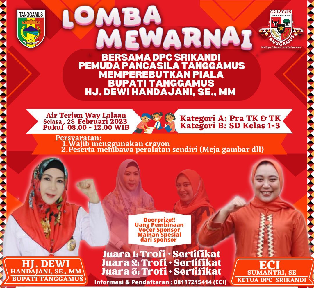 DPC Srikandi Pemuda Pancasila Tanggamus Gelar Lomba Mewarnai, Ini Jadwalnya