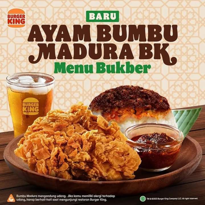 Sambut Ramadan, Baru Dari Burger King, Menu Bukber "Ayam Bumbu Madura BK"