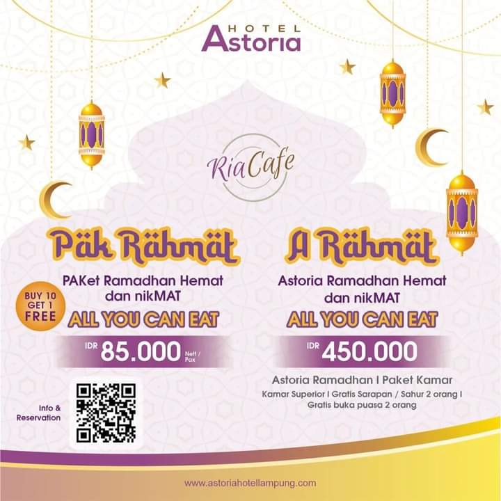 Wadidaw, Ada Pak Rahmat dan A Rahmat di Ria Cafe Hotel Astoria Selama Ramadan?
