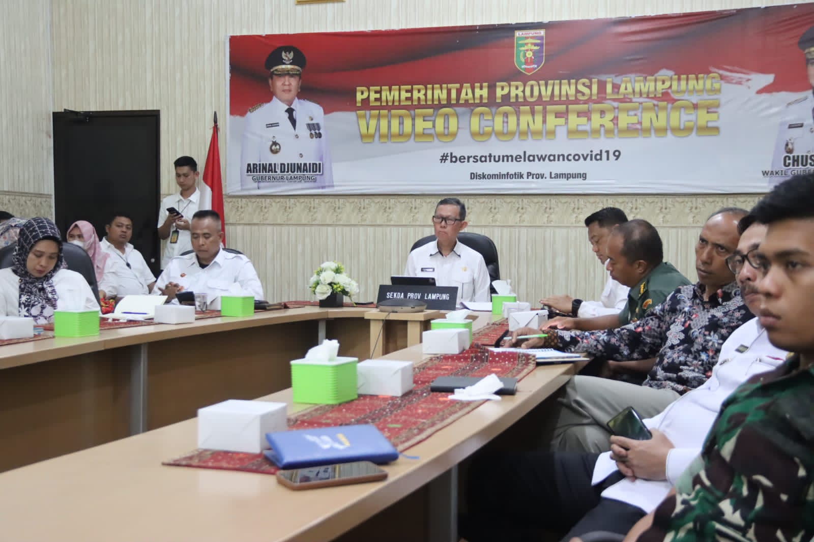 Pemprov Lampung Mengikuti Rapat Pengendalian Inflasi Bersama Mendagri