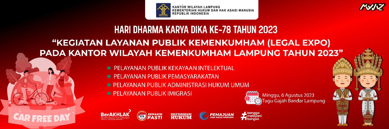 Mau Pelayanan Tepat dan Cepat Terkait Pelayanan Publik, ke "Legal Expo" Kanwil Kemenkumham Lampung