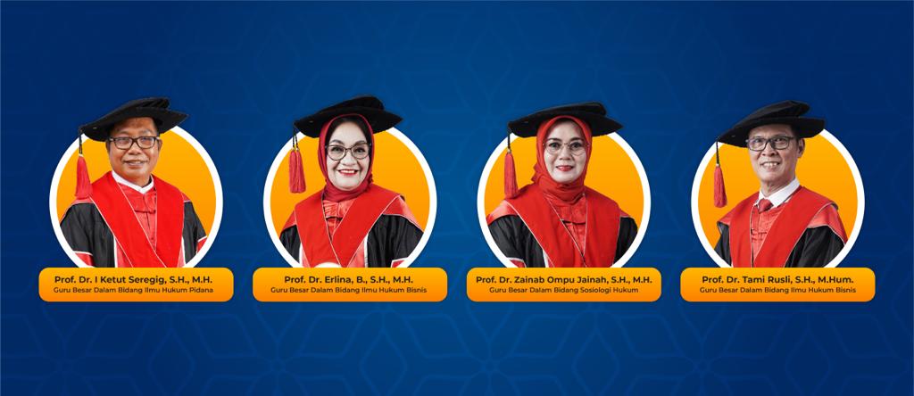 Pertama Dalam Sejarah LLDIKTI Wilayah II, 4 Guru Besar UBL Dikukuhkan Sekaligus