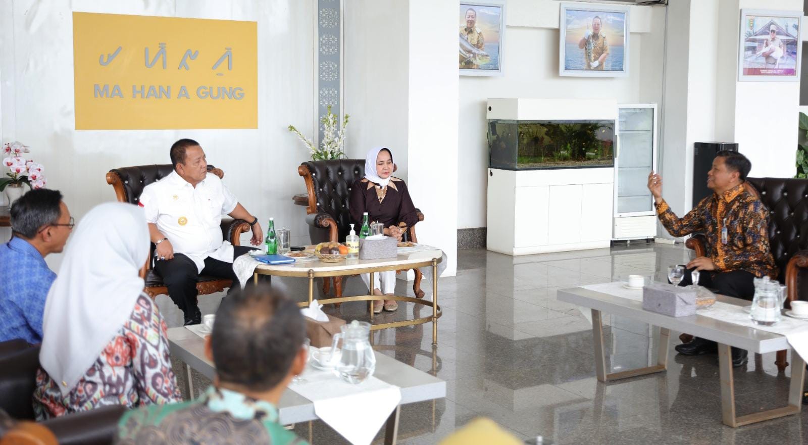 Kunjungan Kepala Perwakilan Bank Indonesia Lampung, Junanto Herdiawan di Mahan Agung, Disambut Gubernur Arinal