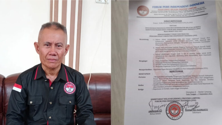 Siap Majukan Organisasi Hafzi Ketuai Forum Pers independent Indonesia  Korwil Pesisir Barat