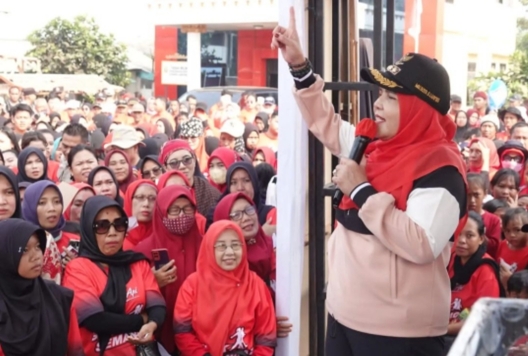 Walikota Bandar Lampung Eva Dwiana Hadiri Jalan Sehat Gerak Semangat Kopi Kapal Api