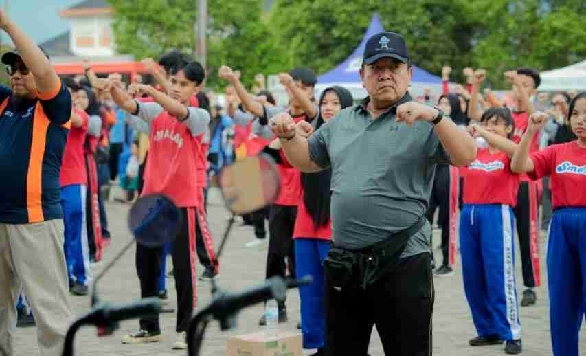 Gubernur Arinal Ikuti Senam Bersama, Gaungkan Tema: Konsumen Berdaya Ekonomi Lampung Berjaya