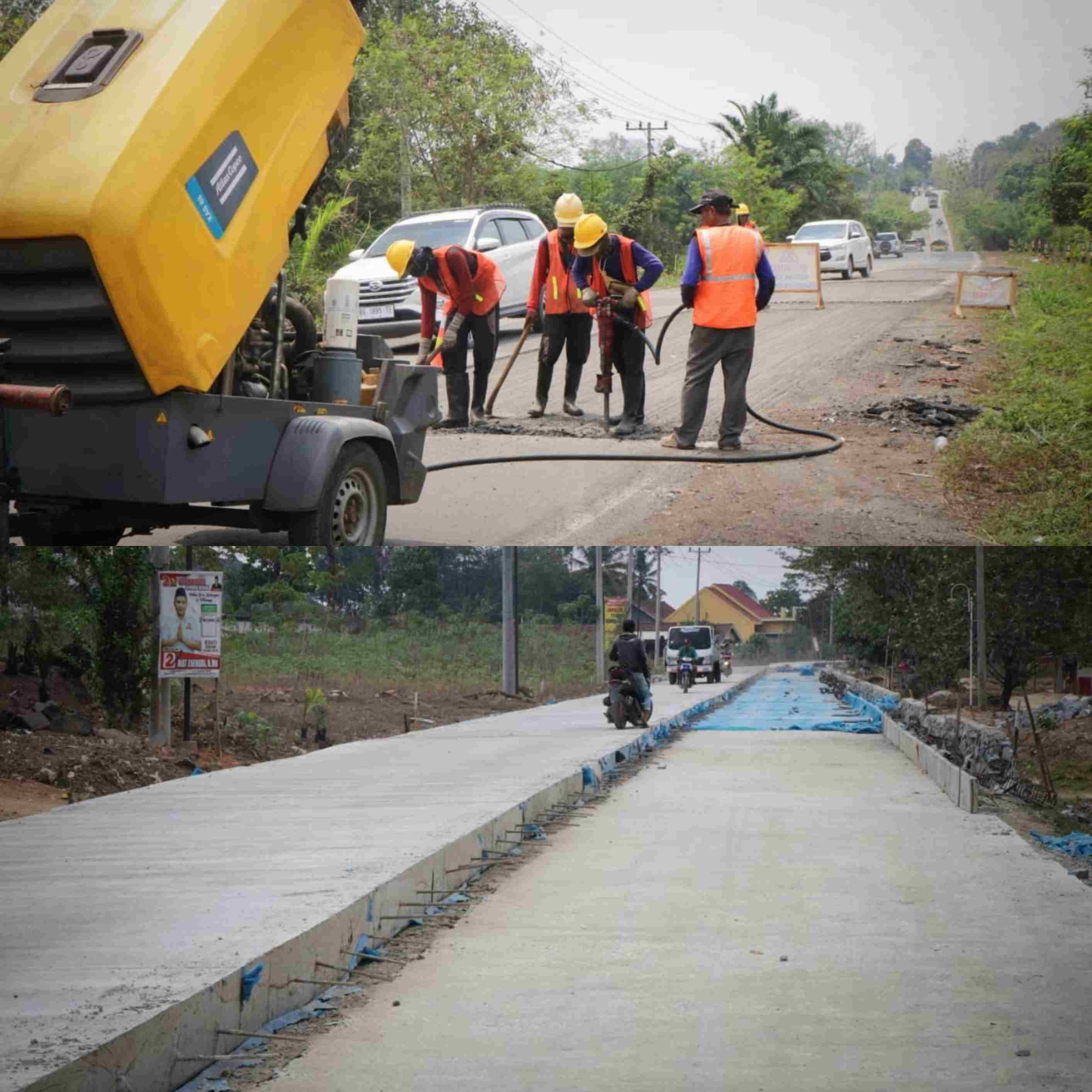 Gubernur Arinal Djunaidi Meninjau Perbaikan Sejumlah Ruas Jalan Kabupaten Tulang Bawang