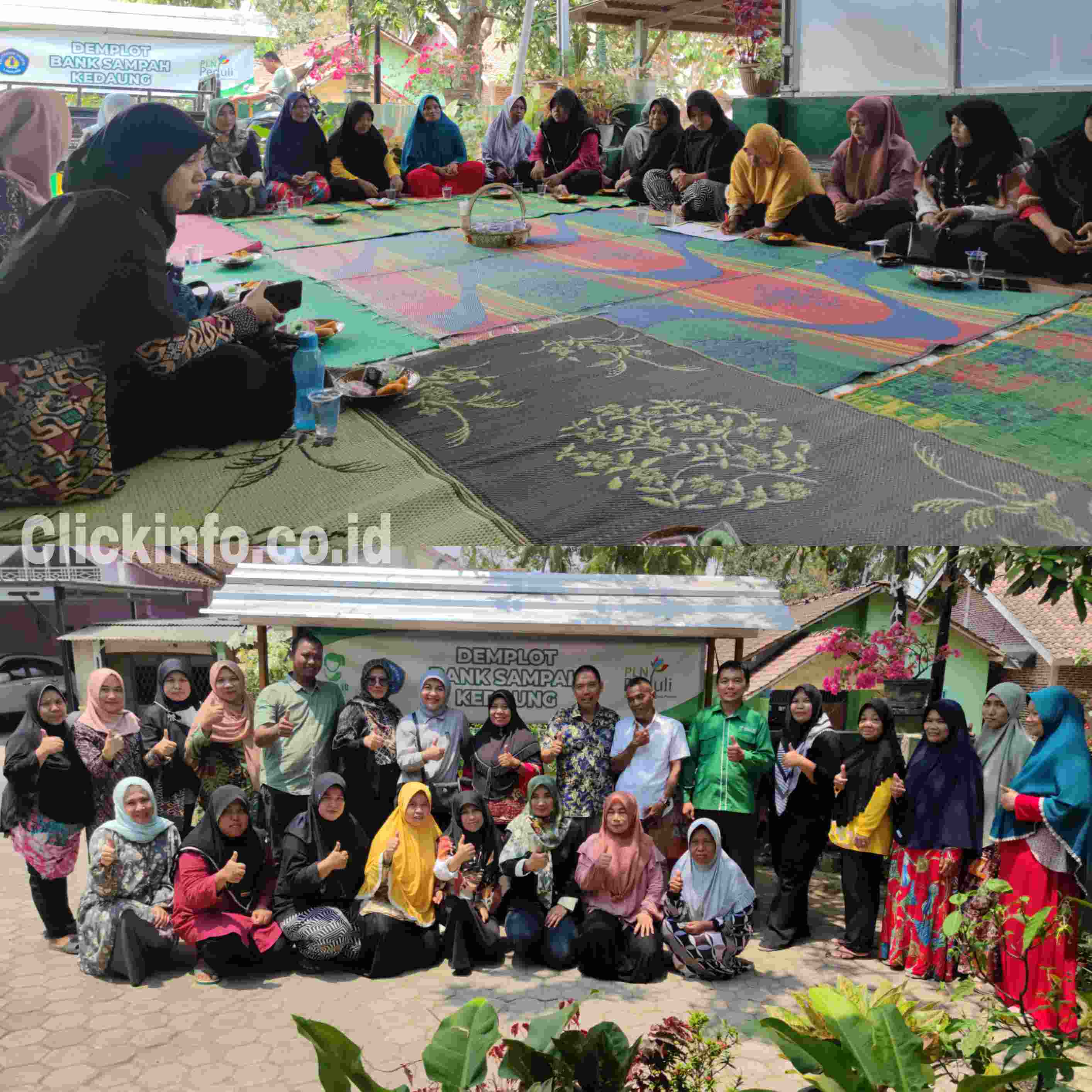 PLN Nusantara Memberikan Bantuan Demplot Bank sampah Serta Mengajak Warga Kedaung Peduli Lingkungan