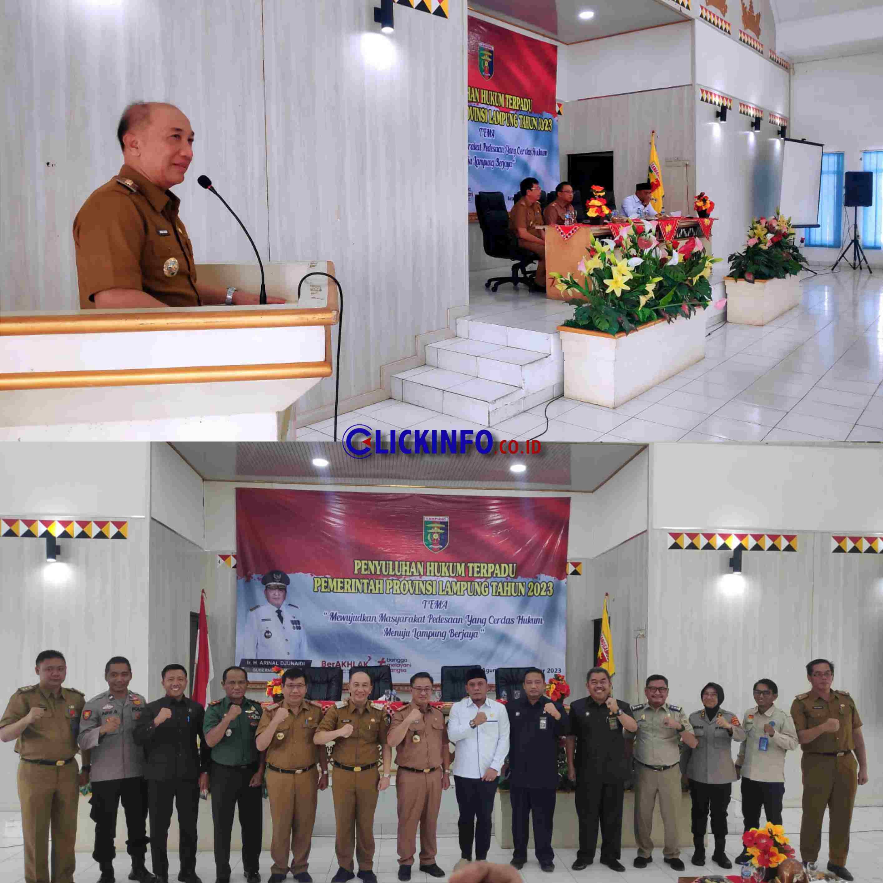 Pemerintah Provinsi Lampung Laksanakan Kegiatan Penyuluhan Hukum Terpadu Di Kabupaten Tanggamus