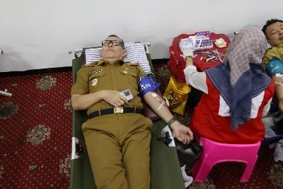 Pemprov Lampung dan PMI Gelar Kegiatan Siger Donor Darah dalam Rangka Menyambut HUT RI ke-78