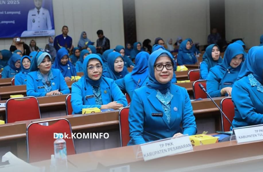 Ketua TP PKK Tuba Herlinawati Qudrotul Hadiri Rakorda TP PKK Provinsi Lampung