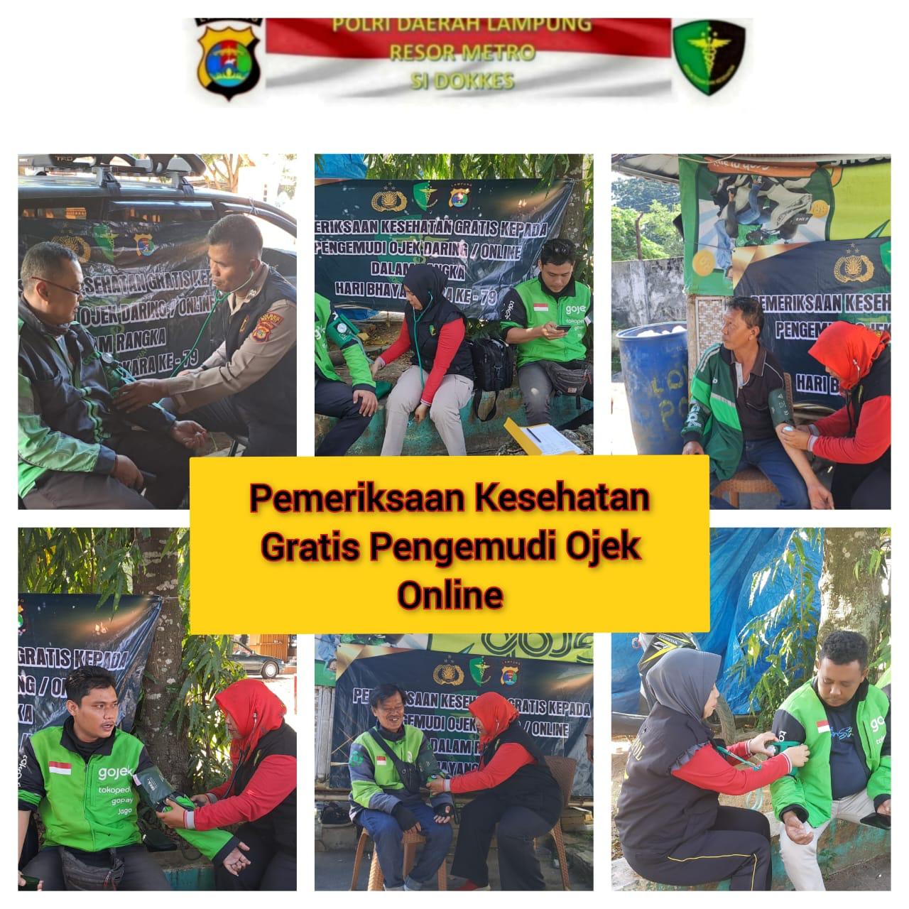 Polda Lampung Gelar Bakti Sosial, Ojol Dapat Layanan Kesehatan Gratis