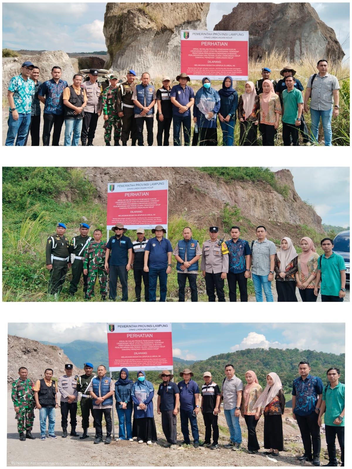 Langgar Izin, Tiga Tambang Batu di Kemiling Disegel DLH Lampung