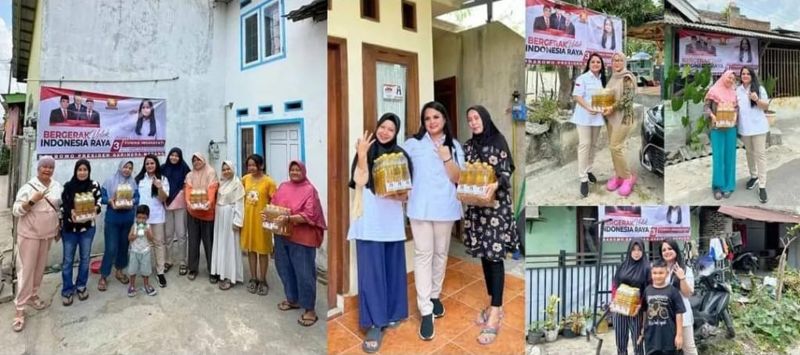 Yunika dari Caleg Gerindra Dapil 5 Kota Bandar Lampung Membagikan Migor