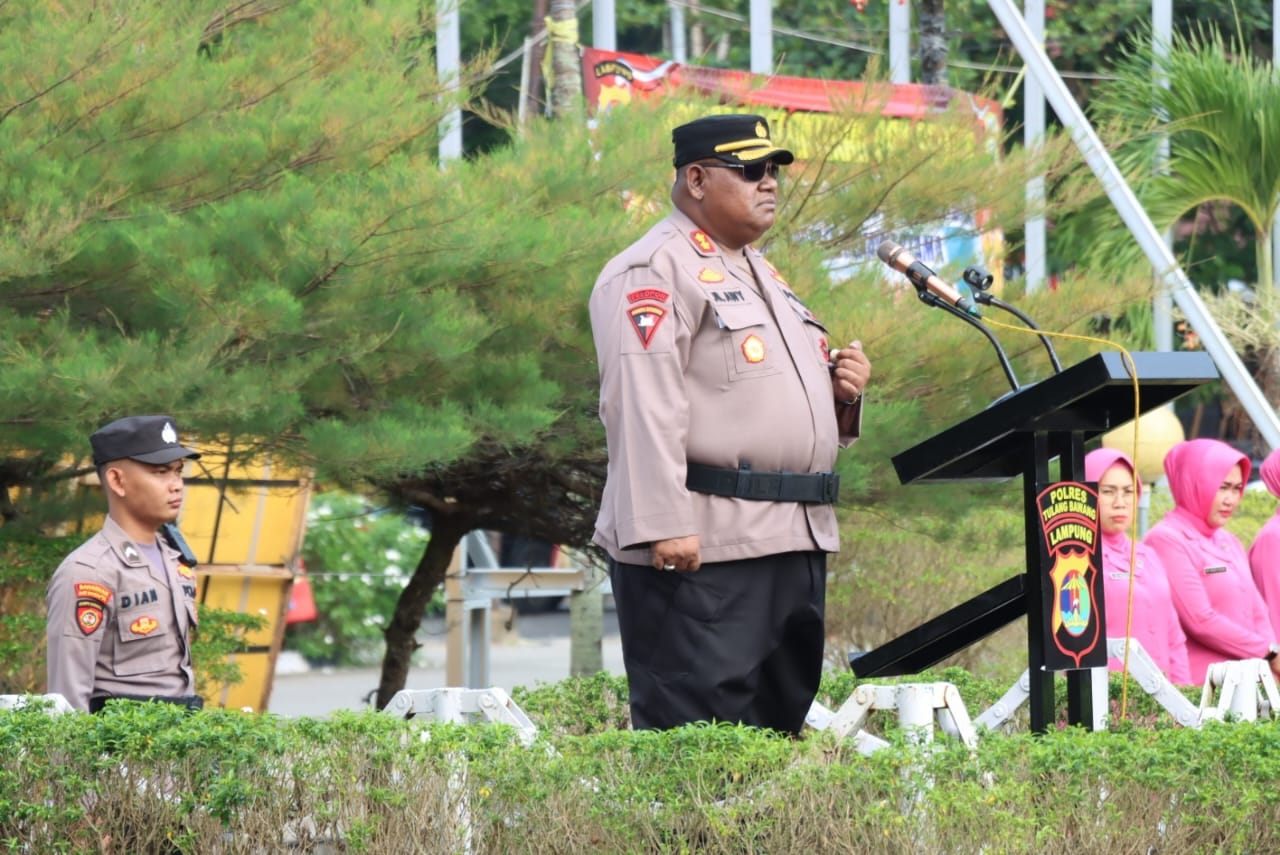 Polres Tulang Bawang Gelar Upacara Pelantikan dan Sertijab, Berikut Rinciannya