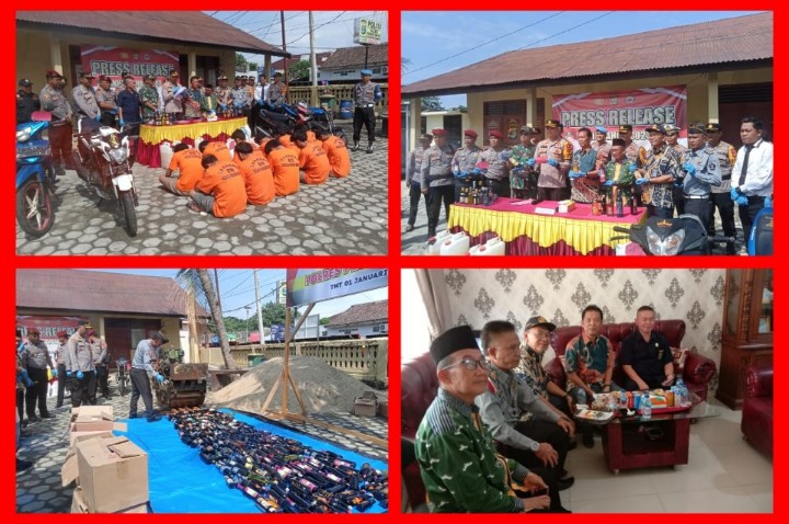 Rutan Kelas 2 B Krui Hadiri Press Release Akhir Tahun 2023 Polres Pesisir Barat