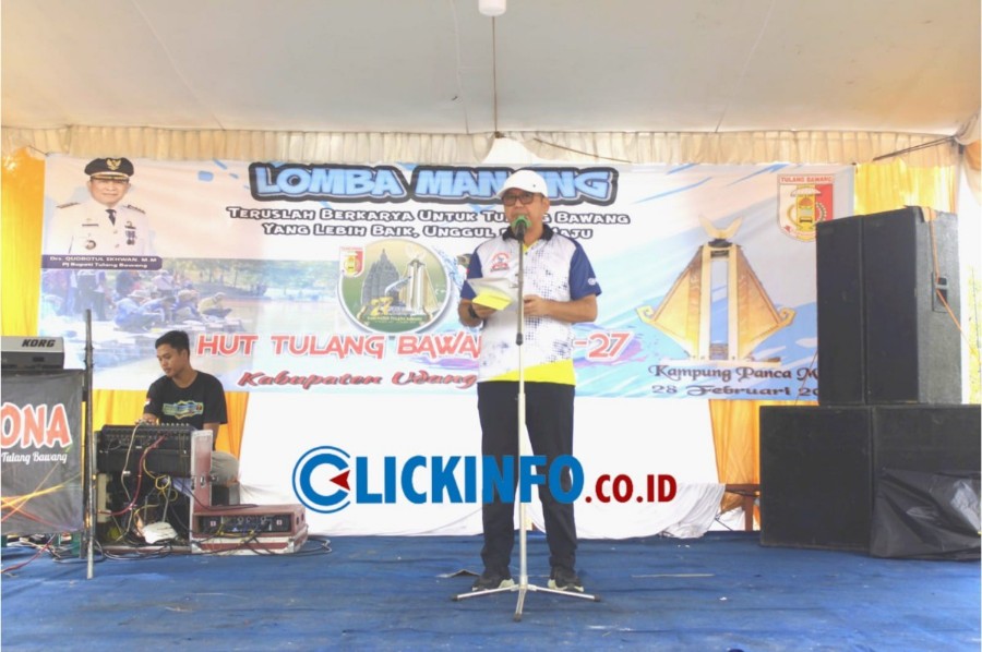 Sekdakab Tiba Ferli Yuledi Buka Lomba Mancing Rangkaian HUT Ke-27 Kabupaten Tulang Bawang