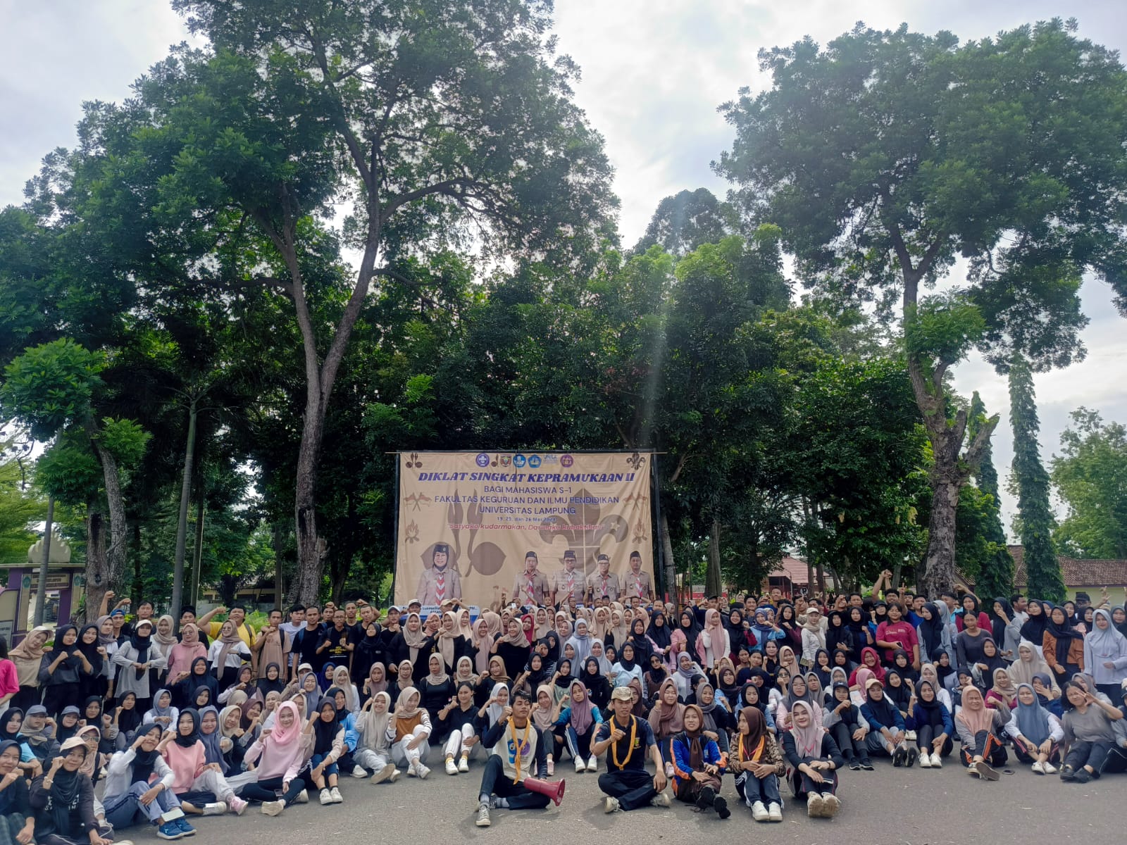 1500 Mahasiswa FKIP Unila Antusias Ikuti Diklat Kepramukaan