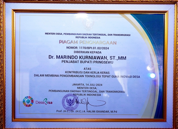 Kabupaten Pringsewu Raih Dua Penghargaan Nasional di GTTGN XXV NTB