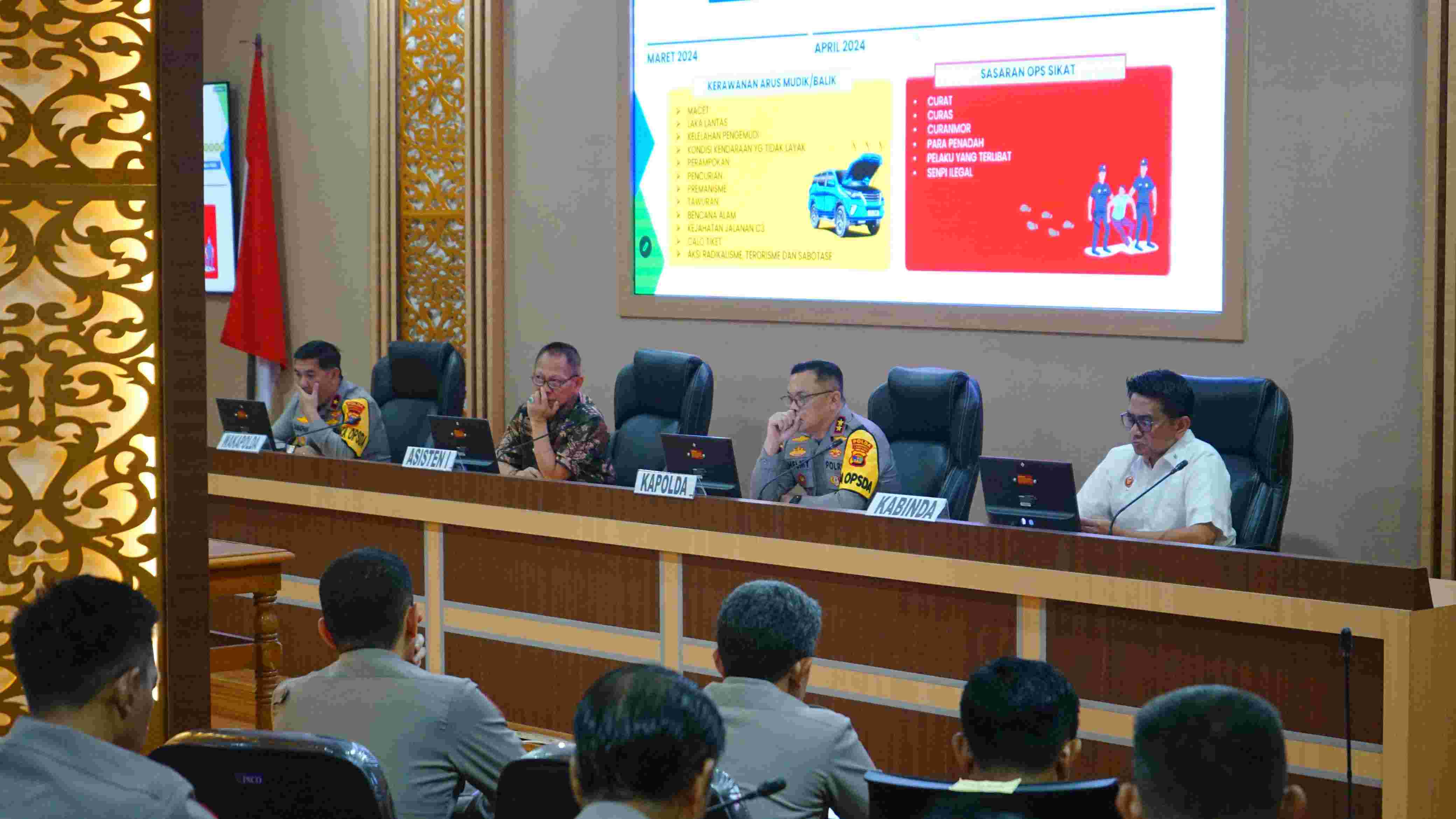 Kapolda Lampung Pimpin Rapat Operasi Ketupat Krakatau 2024