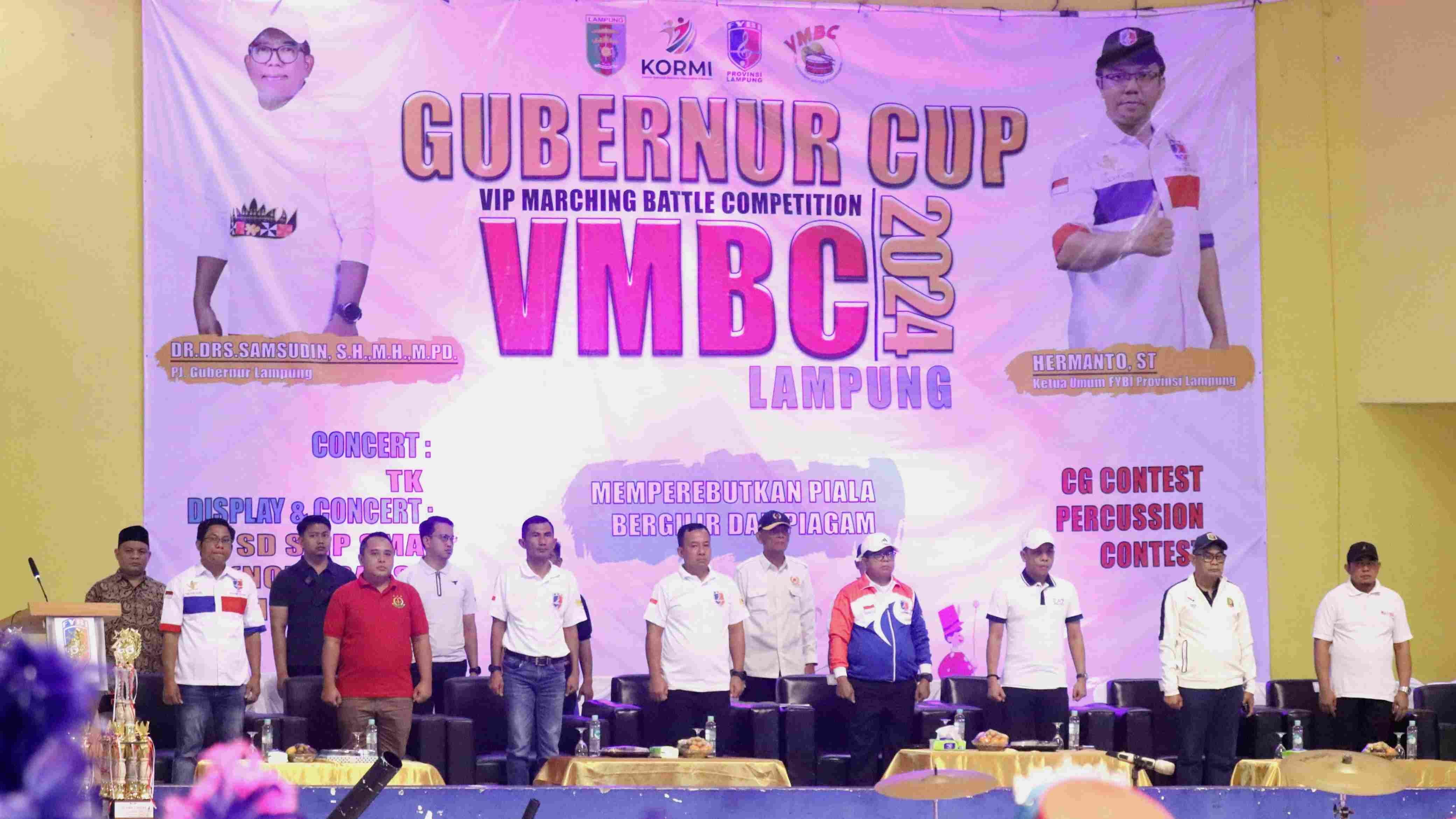 Penjabat Gubernur Lampung Buka Kejuaraan Marching Band