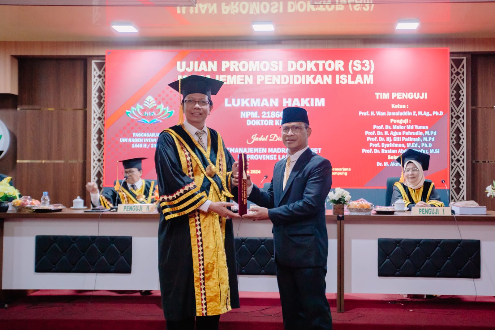 Kepala MAN 1 Bandarlampung Raih Gelar Doktor Dengan Predikat Cumlaude