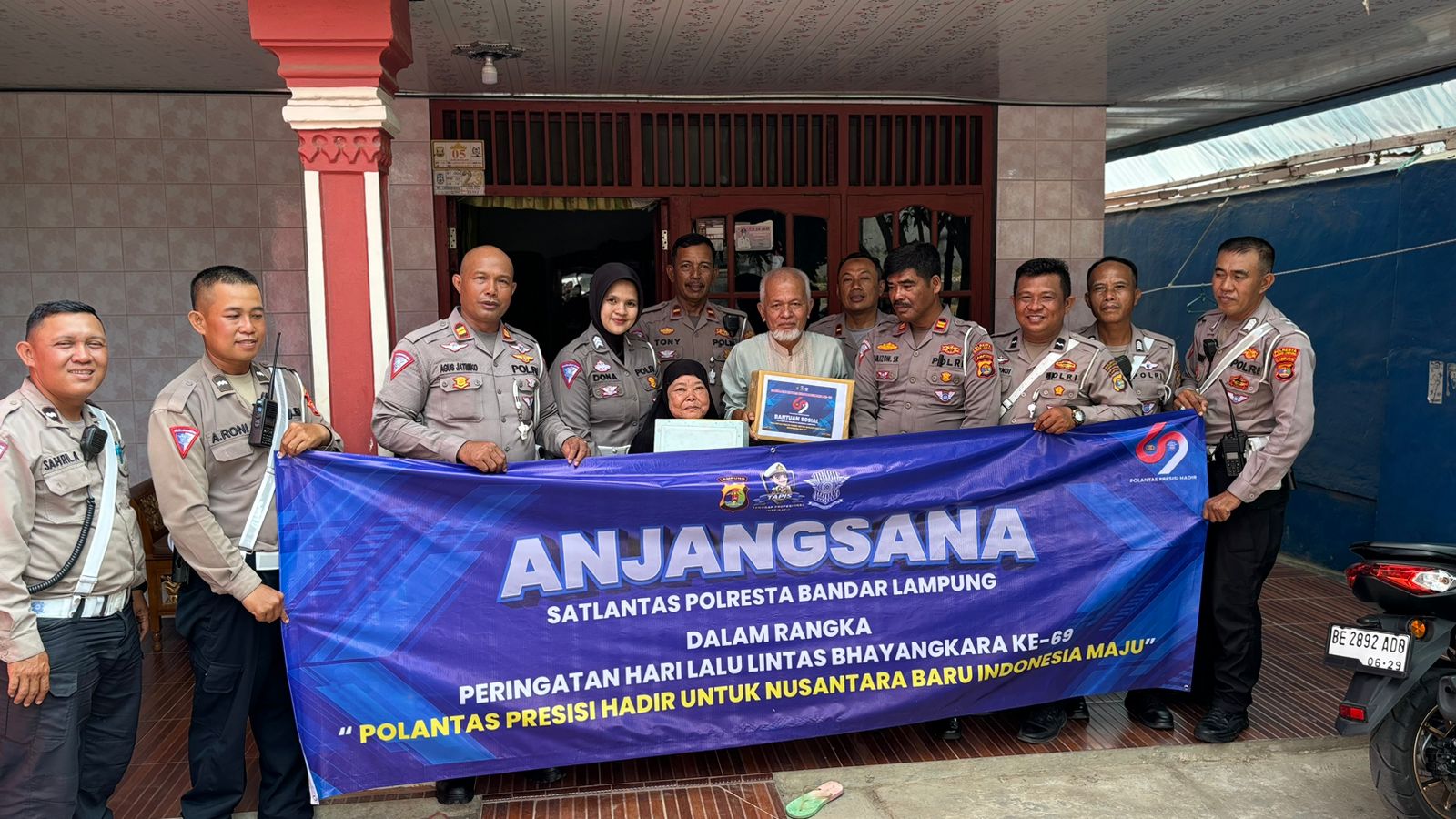 Satlantas Bandarbampung Jalin Silaturahmi dengan Purnawirawan