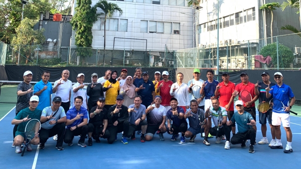 Pj Gubernur Lampung dan Kemenpora Rapatkan Barisan Lewat Lapangan Tenis