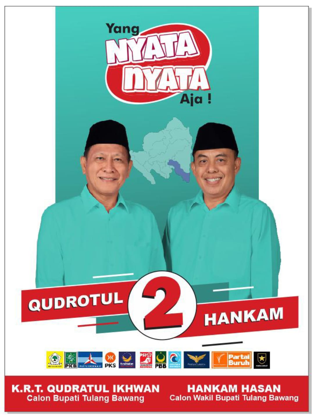 Qudrotul-Hankam Amankan Nomor Urut 2, Disambut Antusias Pendukung di Tulang Bawang