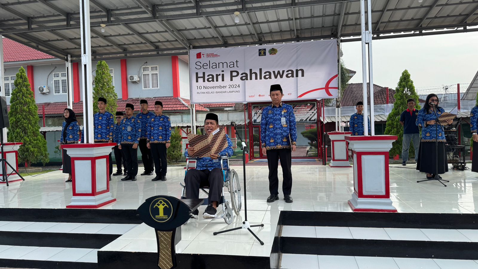 Rutan Kelas I Bandar Lampung Gelar Upacara Hari Pahlawan