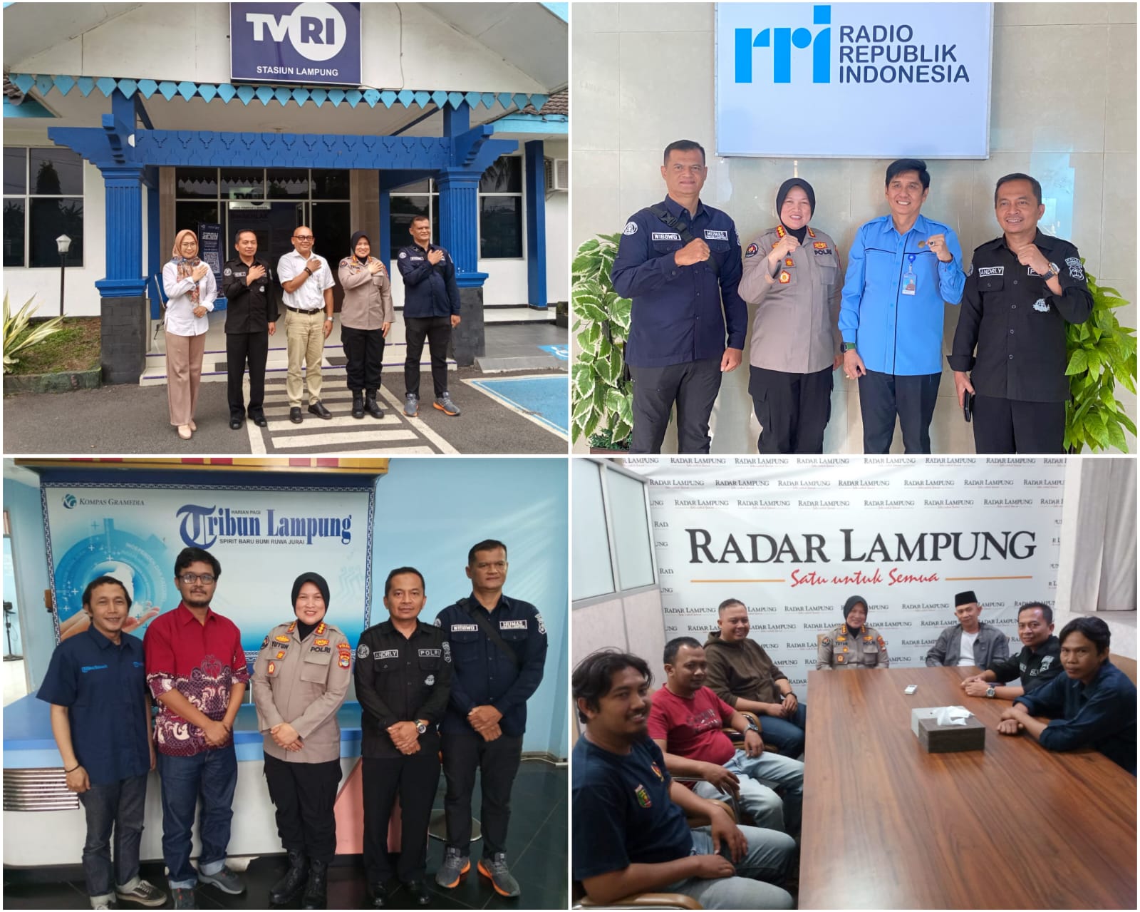 Kabid Humas Polda Lampung Kunjungan Ke Sejumlah Kantor Media