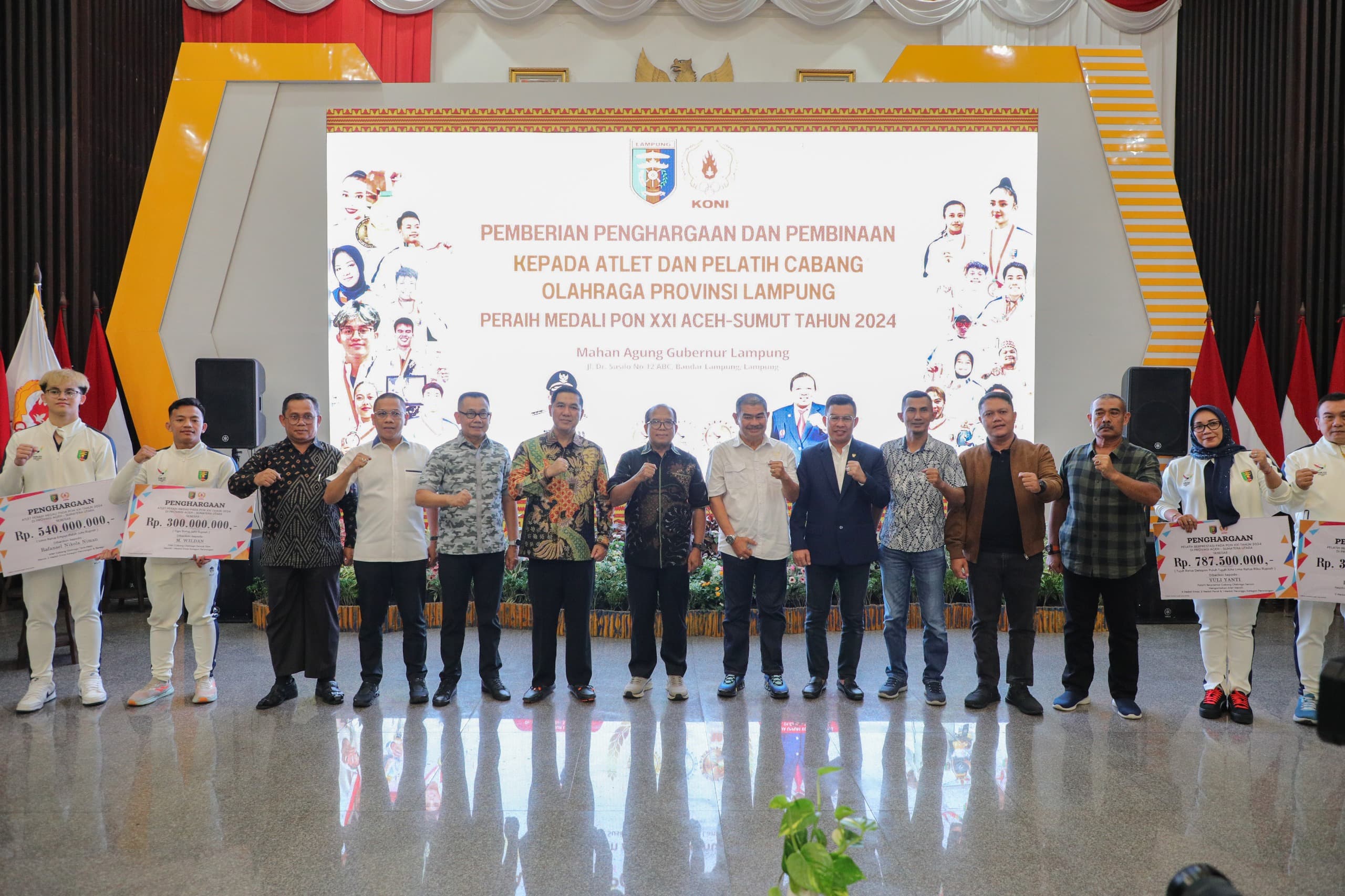 Pj Gubernur Lampung Apresiasi Atlet Berprestasi, Berikan Bonus Rp19,98 Miliar