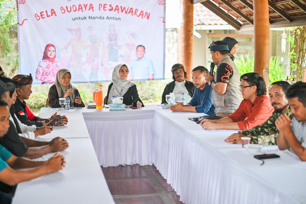 Nanda-Anton Jalin Silaturahmi dengan Paguyuban Bela Budaya Pesawaran