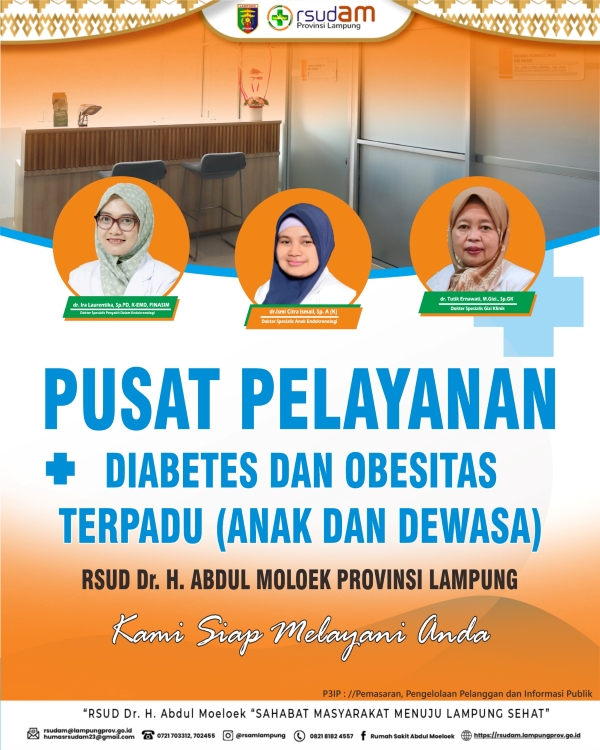 RSUD Abdul Moeloek Siap Resmikan Pusat Layanan Diabetes dan Obesitas Terpadu