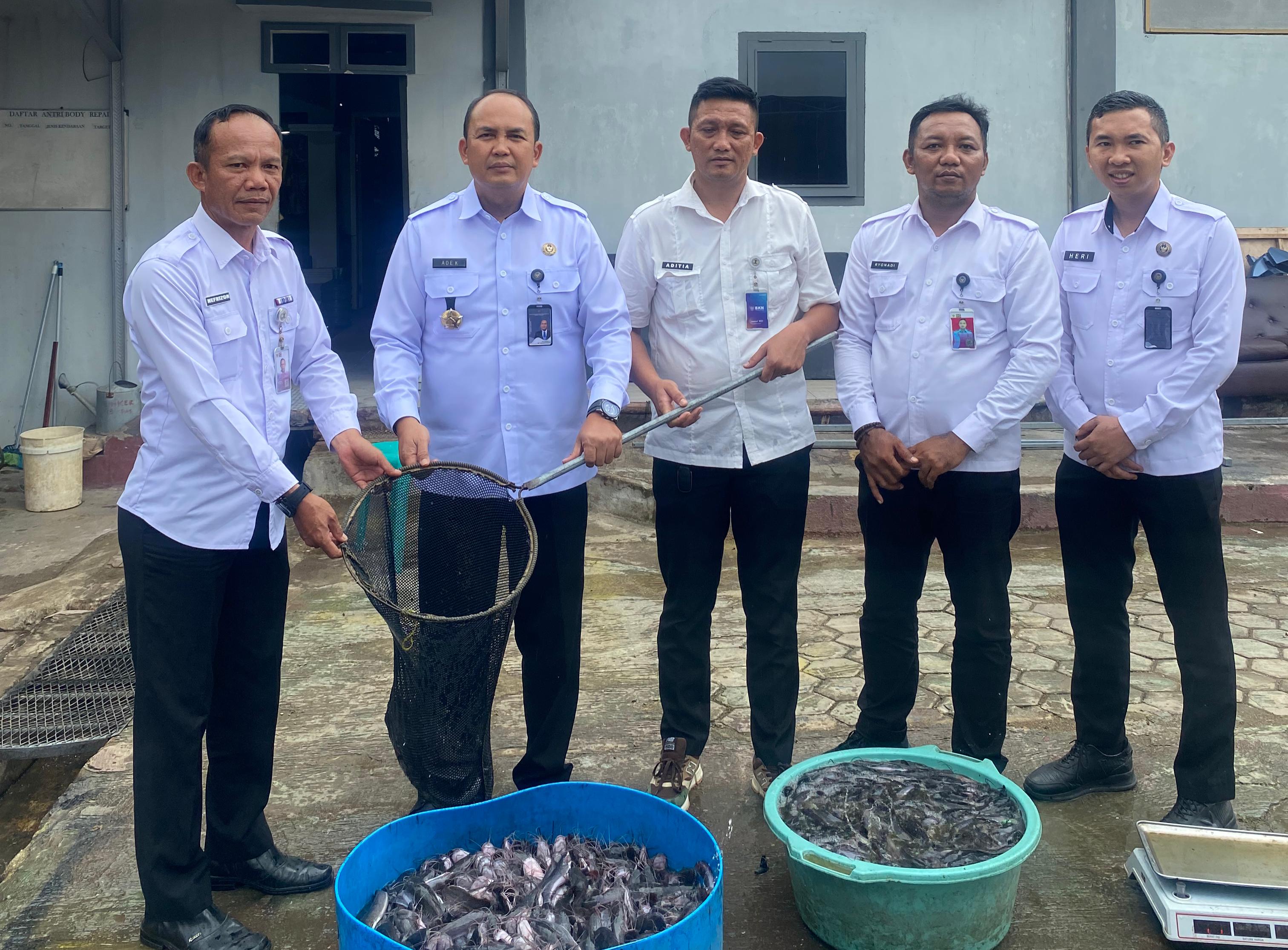 Lapas Narkotika Bandar Lampung Sukses Panen 150 Kg Lele