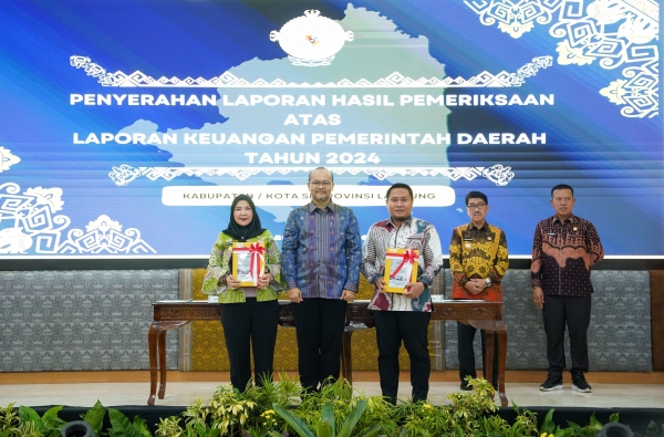Tiga Kali Berturut-turut, Bandar Lampung Sukses Raih WTP BPK RI