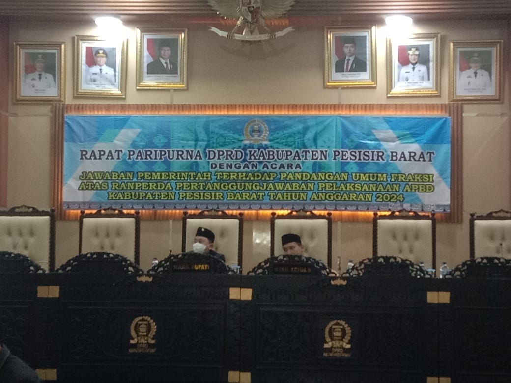 Pemkab Pesisir Barat Jawab Pandangan Fraksi DPRD Soal RPJMD 2025–2029