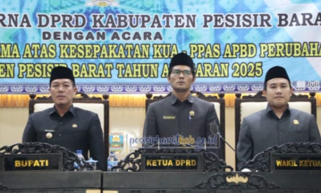 KUA-PPAS APBD Perubahan 2025 Pesibar Disepakati, Bupati Irawan Soroti Efisiensi Anggaran
