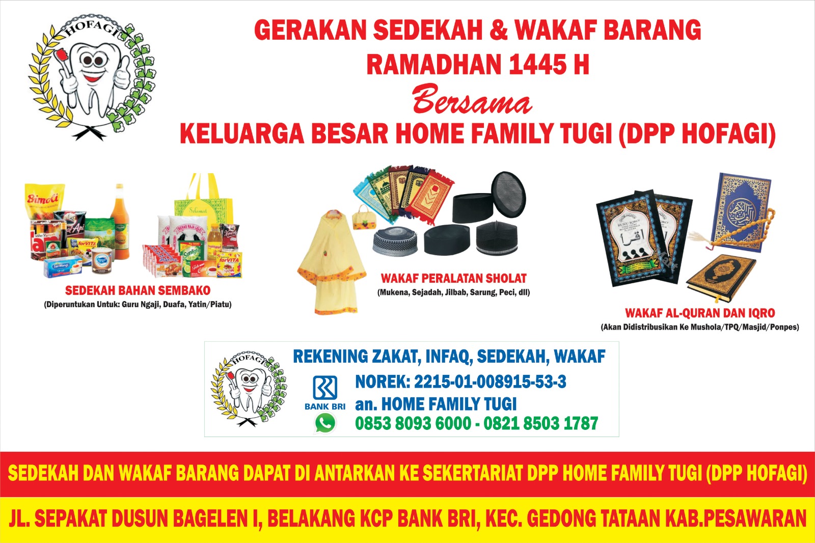 HOFAGI Jadi Jembatan Kebaikan di Bulan Suci